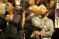 Primary view of [Chrisette Michele and Ledisi singing on stage]