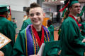 Primary view of [Mayborn graduate before commencement ceremony]