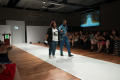 Primary view of [Fashion design student walking with model]