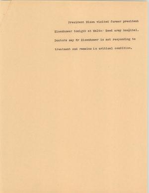 Primary view of object titled '[News Script: Eisenhower and Nixon]'.