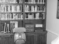 Photograph: [Book shelf in the library of Or Shalom Synagogue]