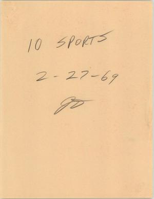 Primary view of object titled '[News Script: Night news on sports]'.