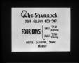 Primary view of [Advertisement for The Shamrock's Holiday Weekend]