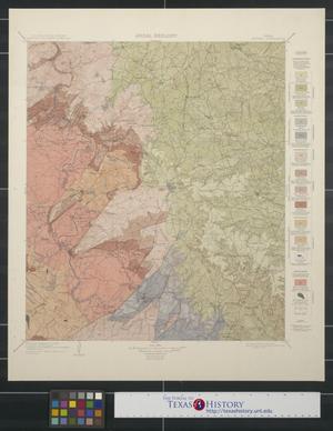 Primary view of object titled 'Areal Geology: Texas Burnet Quadrangle'.