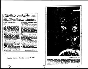 Primary view of object titled '[Plano Star Courier article, January 16, 1992]'.