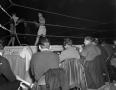 Photograph: [Reporting at a boxing match]