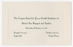 Primary view of object titled '[Invitation: Trojan Banquet, February 19, 1942]'.