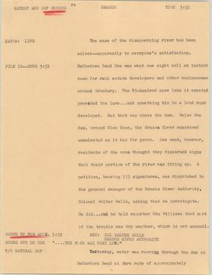 Primary view of object titled '[News Script: Brazos]'.