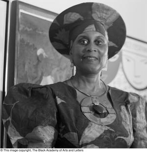 Primary view of object titled '[Close portrait of Dr. Njoki McElroy]'.