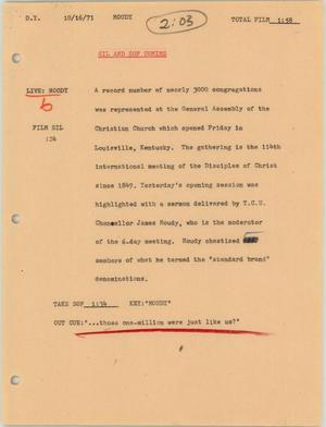 Primary view of object titled '[News Script: Moudy]'.