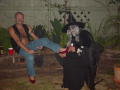 Photograph: [Donny Perry and witch at Halloween party]