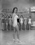 Photograph: [Woman in a swimsuit posing on the set of Teen-Age Downbeat]