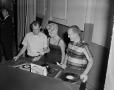 Photograph: [Martha Hyer at record player]