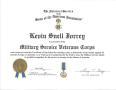 Text: [Certificate of Patriotism, Kevin Snell Jorrey]