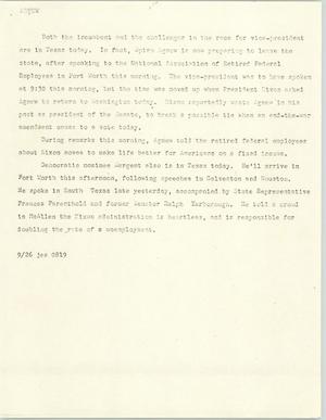 Primary view of object titled '[News Script: Agnew]'.