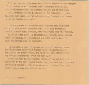 Primary view of object titled '[News Script: McGovern campaign]'.
