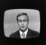 Photograph: [Newscaster appearing on television]