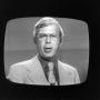 Photograph: [News reporter with glasses on television]