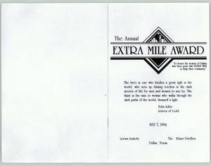 Primary view of object titled 'The Annual Extra Mile Award'.