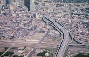 Primary view of object titled '[Aerial view of Interstate Highway 45]'.