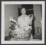 Photograph: [Patient with a gift basket]