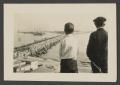 Photograph: [Two Williams boys looking out at a jetty]