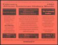 Pamphlet: [Flyer: February 1995 - African American History Month