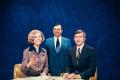 Photograph: [Photograph of Sharon Noble, Ron Godby, and Lee Elsesser posing toget…