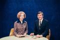 Photograph: [Photograph of Sharon Noble and Lee Elsesser posing at a table]