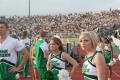 Photograph: [NT Cheer gathered on track at the UNT v Navy game]