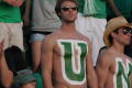 Photograph: [Body painted fans during UNT v Navy game]