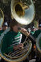 Photograph: [Mean Green Brigade sousaphone in UNT Homecoming Parade, 2007]