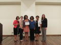 Photograph: [Cara Walker holding certificate and standing with RHAB Dept.]