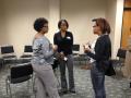 Photograph: [Three women mingling at BSE 2012]