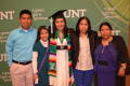 Photograph: [Student and her family at 2013 La Raza ceremony 1]