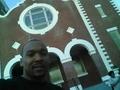 Photograph: [Student selfie outside of Brown Chapel A.M.E. Church]