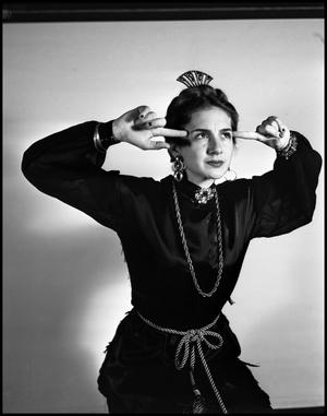 Primary view of object titled '["Blithe Spirit" Production Actress in 1942]'.