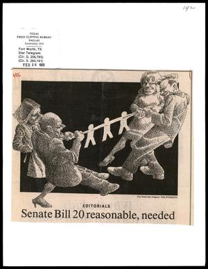 Primary view of object titled '[Clipping: Senate Bill 20 reasonable, needed]'.
