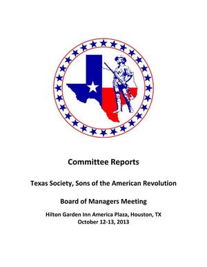 Primary view of object titled '[TXSSAR Committee Reports: October 12 - 13, 2013]'.