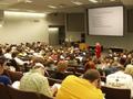 Photograph: [Gloria Cox teaches political science in UNT lecture hall, 3]