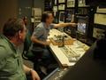 Photograph: [CMP staff in production control room, view from right, 2]