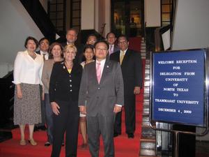 Primary view of object titled '[Group photograph at Thammasat University welcome reception]'.