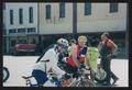 Photograph: [Cyclists mounting their bikes in Decatur: Lone Star Ride 2003 event …