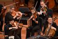 Photograph: [Violinists and cello player performing at the Jake Heggie's Ahab Sym…