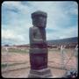Photograph: [Statue of a standing humanoid in Tihuanaco]