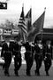 Photograph: [Air Force ROTC marches at 2005 UNT Homecoming Parade]