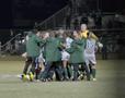 Primary view of [UNT women's soccer team celebrates win against Denver, 1]