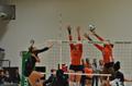 Primary view of [Hanna Forst spikes ball during UTEP match, 1]