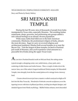 Primary view of object titled 'Sri Meenakshi Temple'.