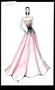 Artwork: [Art print (2143) created by Michael Faircloth of a pink dress]